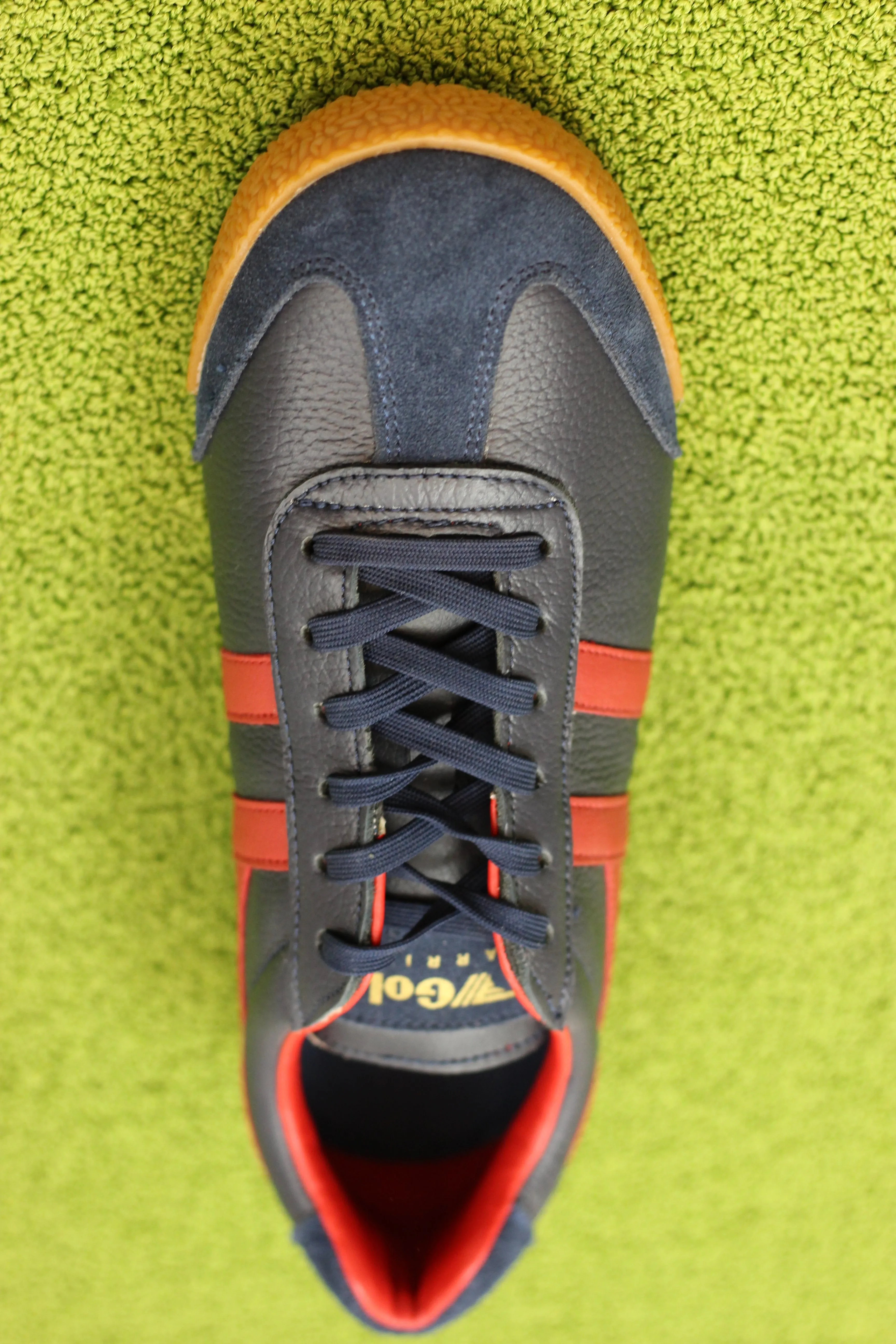 Men's Harrier Sneaker - Navy/Dark Red Leather
