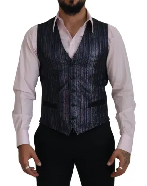 Multicolor Formal Dress Vest Luxury Blend
