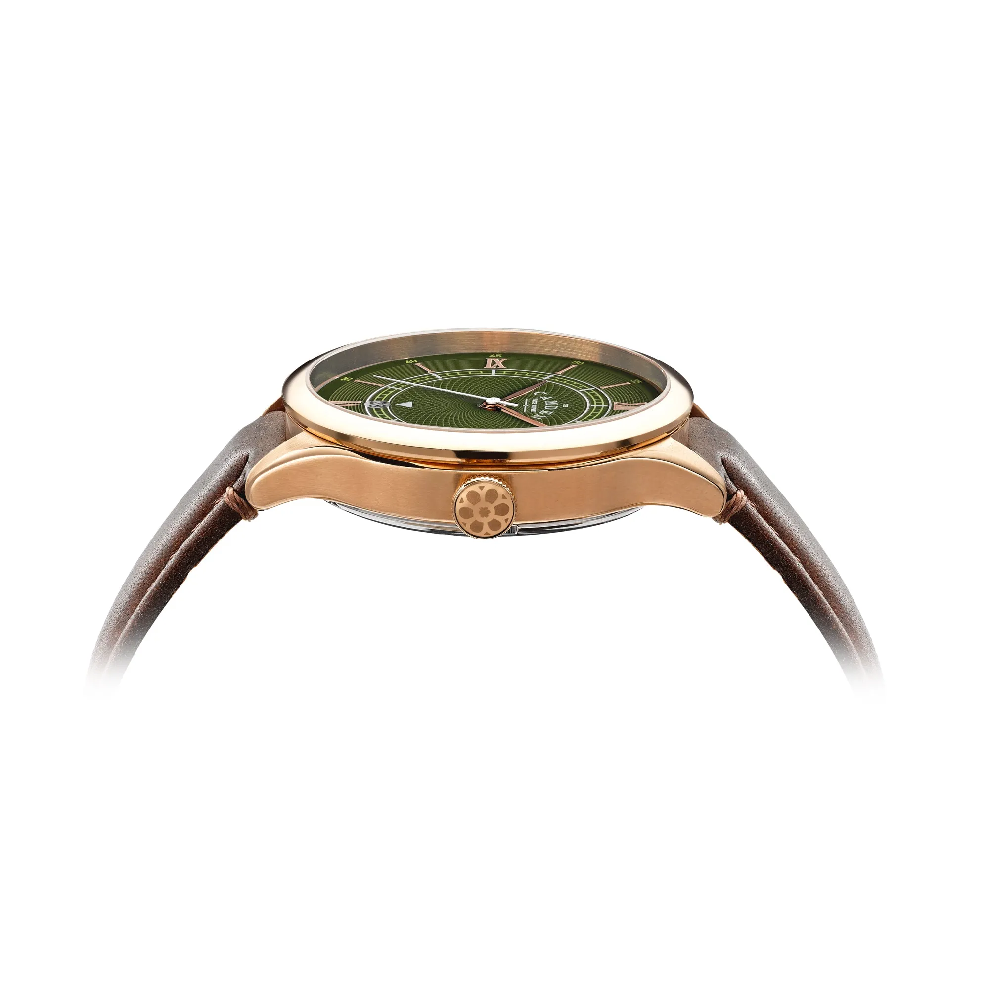 No.274 Automatic Rose gold, green and brown