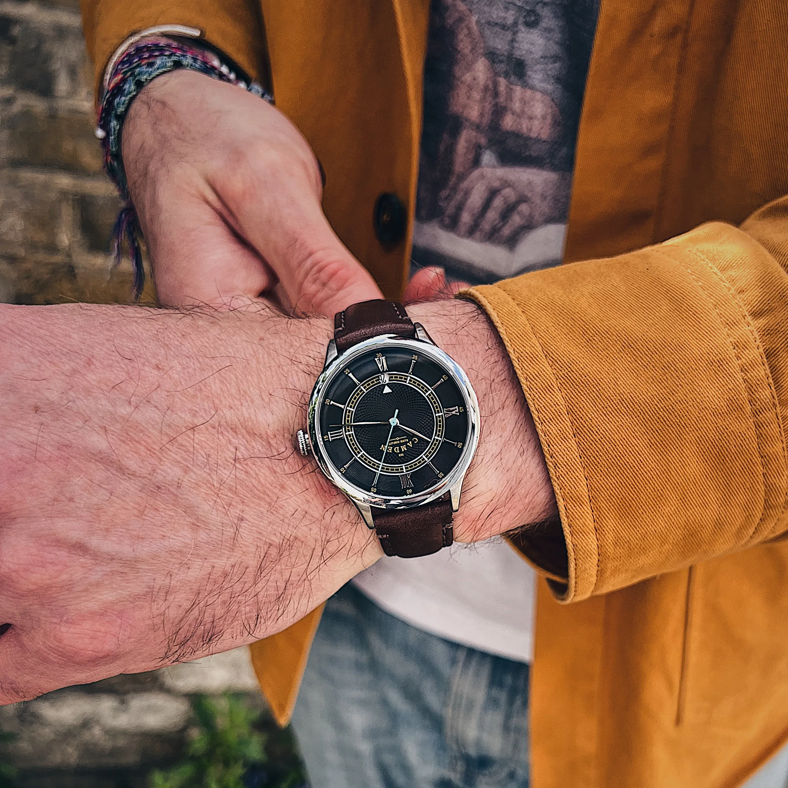No.274 Automatic Steel, black and brown