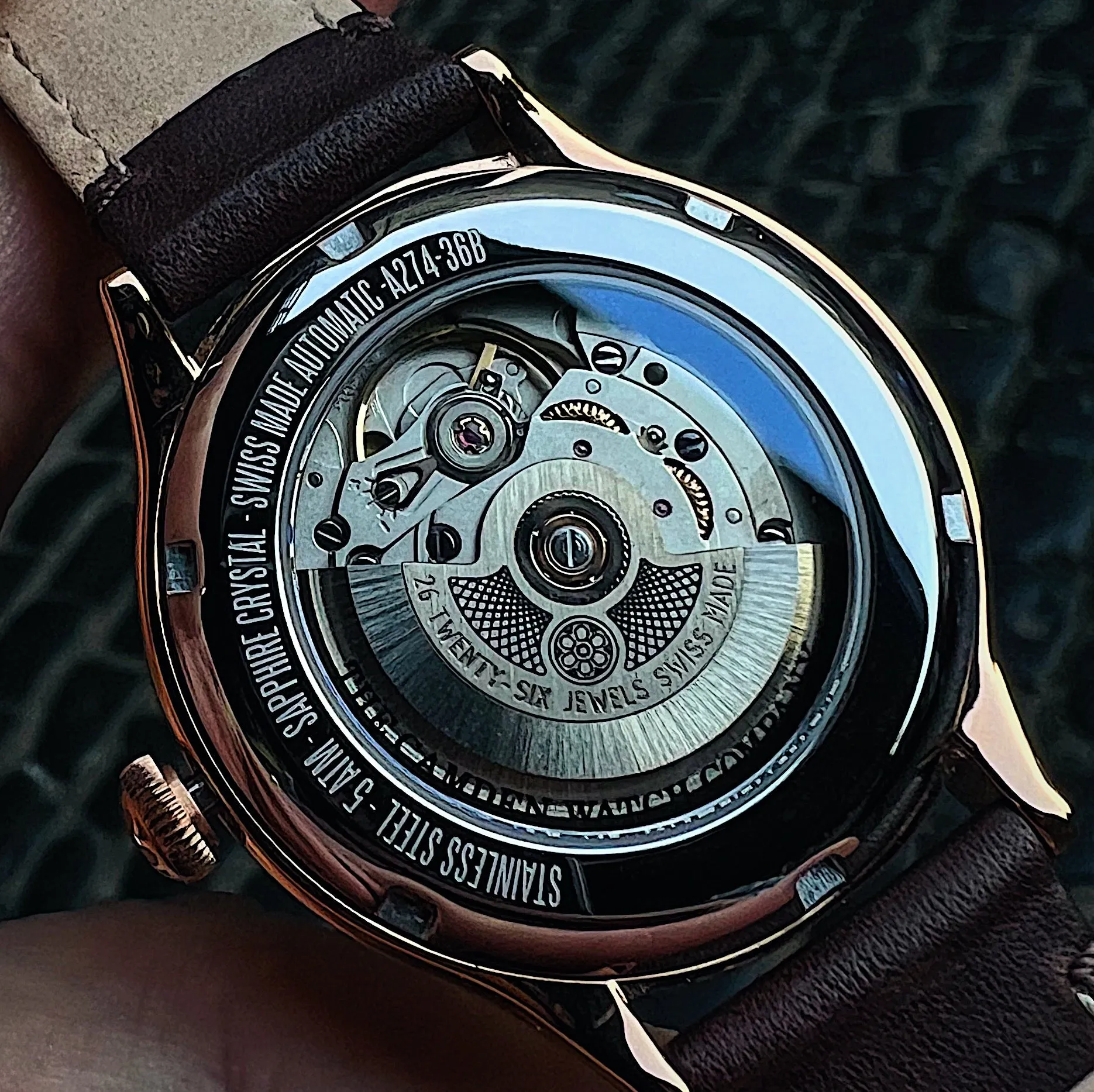 No.274 Automatic Steel, black and mesh