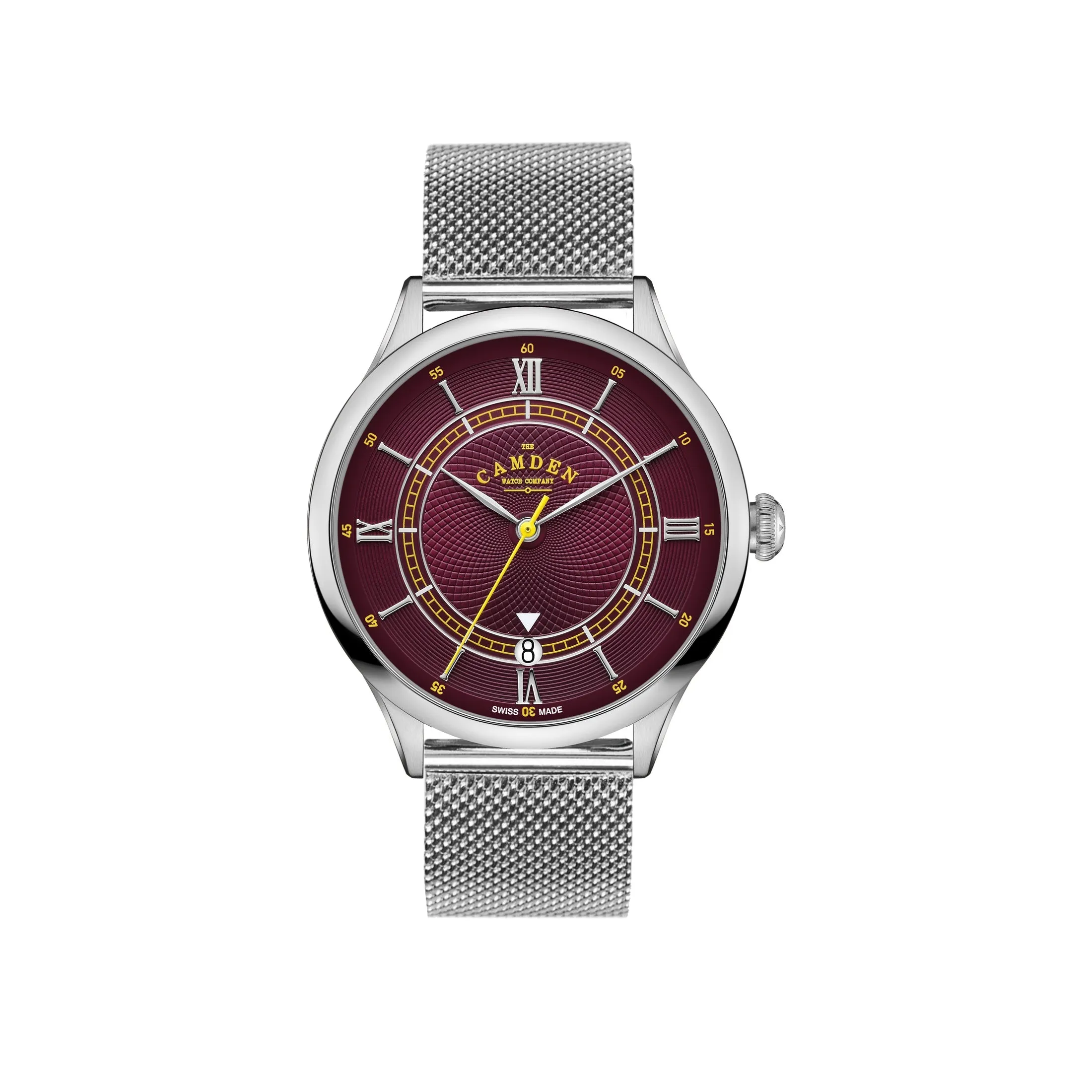 No.274 Automatic Steel, oxblood and mesh