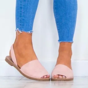 Peep toe flat sandals cute sandals