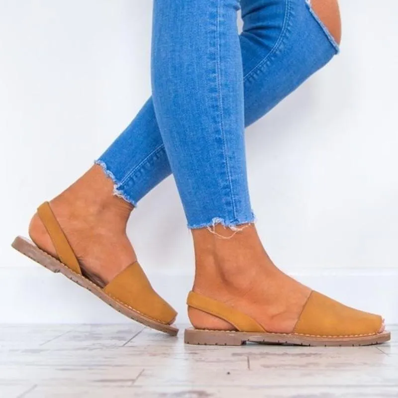 Peep toe flat sandals cute sandals