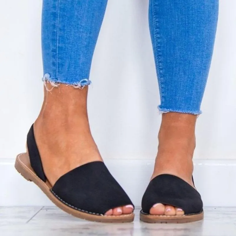 Peep toe flat sandals cute sandals