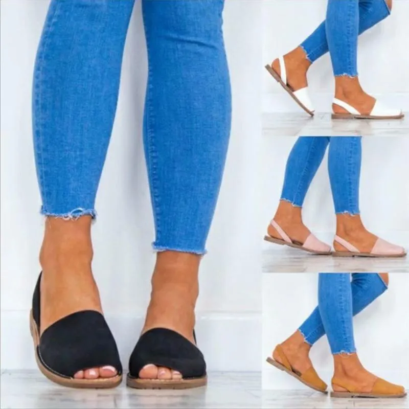 Peep toe flat sandals cute sandals
