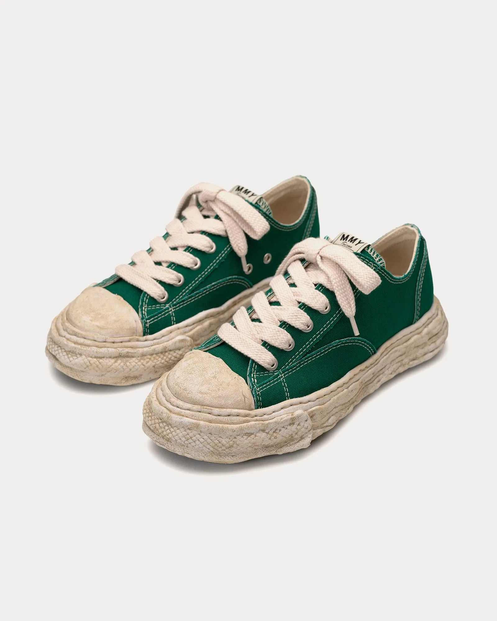 Peterson23 OG Sole Garment Dyed Canvas Green Low Top Sneakers