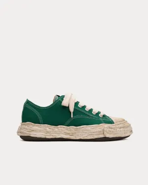 Peterson23 OG Sole Garment Dyed Canvas Green Low Top Sneakers
