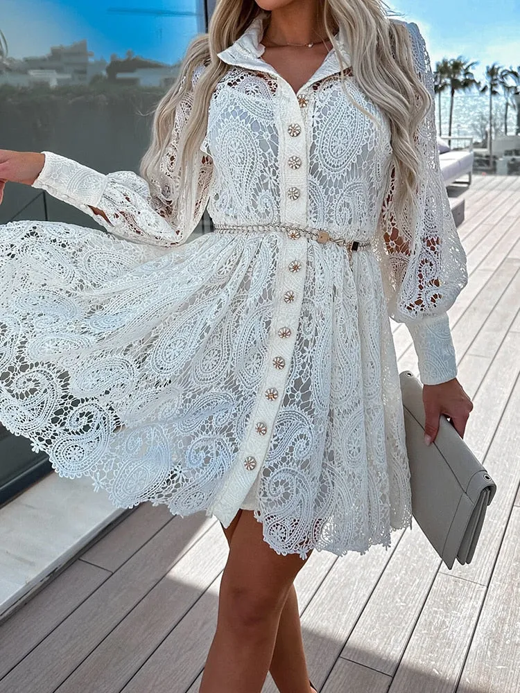 Petunia A-line Button Dress