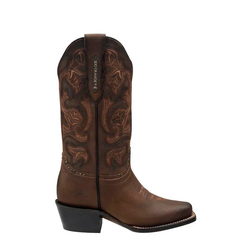 Rio Grande Sandy Embroidery Western Boots Square Toe