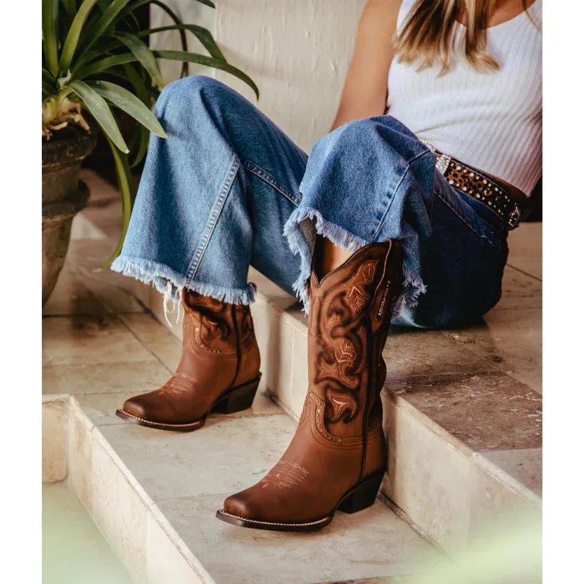 Rio Grande Sandy Embroidery Western Boots Square Toe