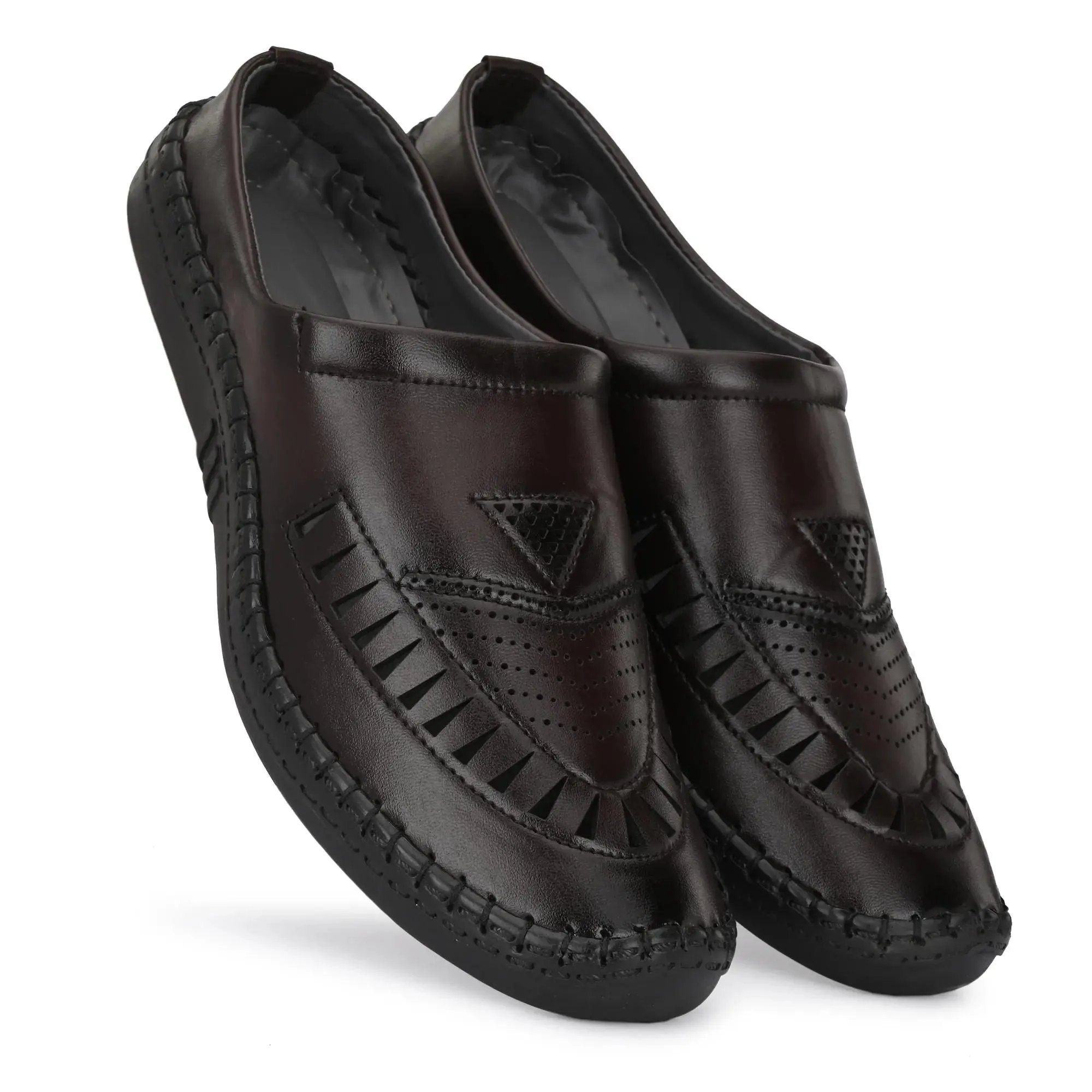 Sandals for Men Casual Synthetic Leather Brown Sandal