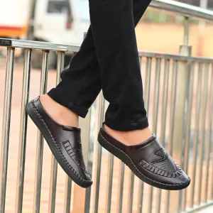 Sandals for Men Casual Synthetic Leather Brown Sandal