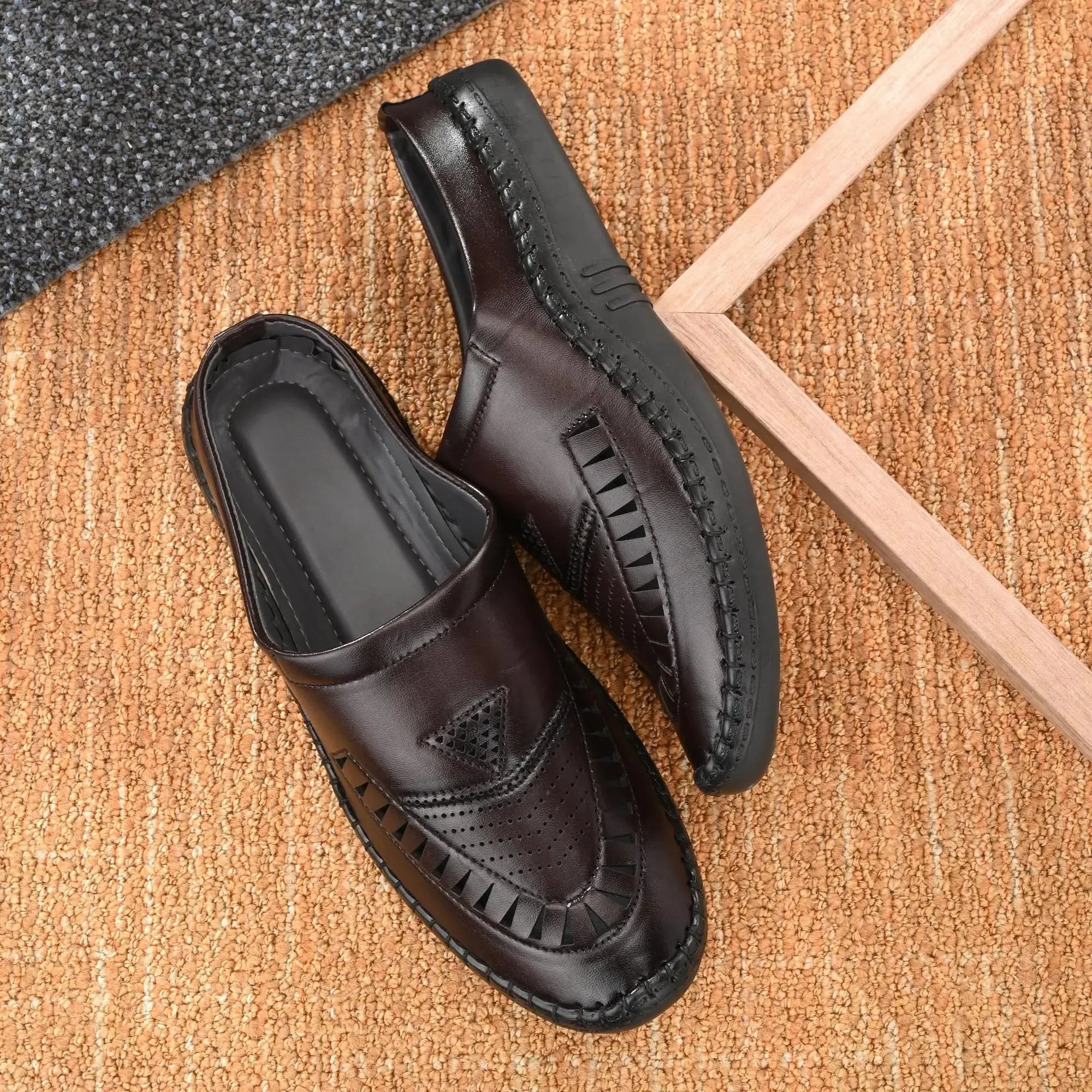 Sandals for Men Casual Synthetic Leather Brown Sandal