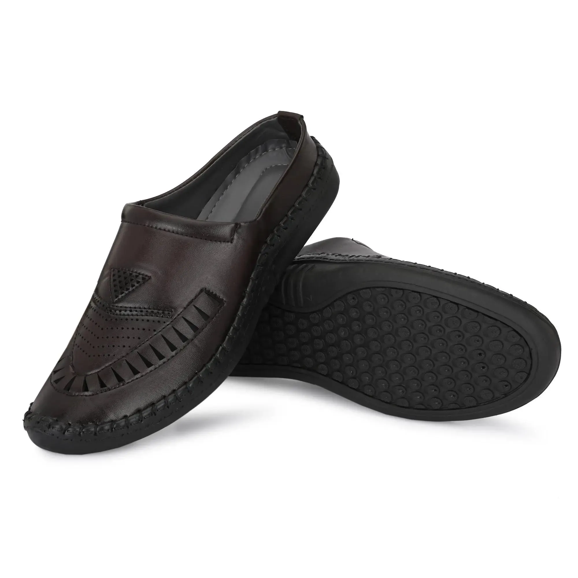 Sandals for Men Casual Synthetic Leather Brown Sandal