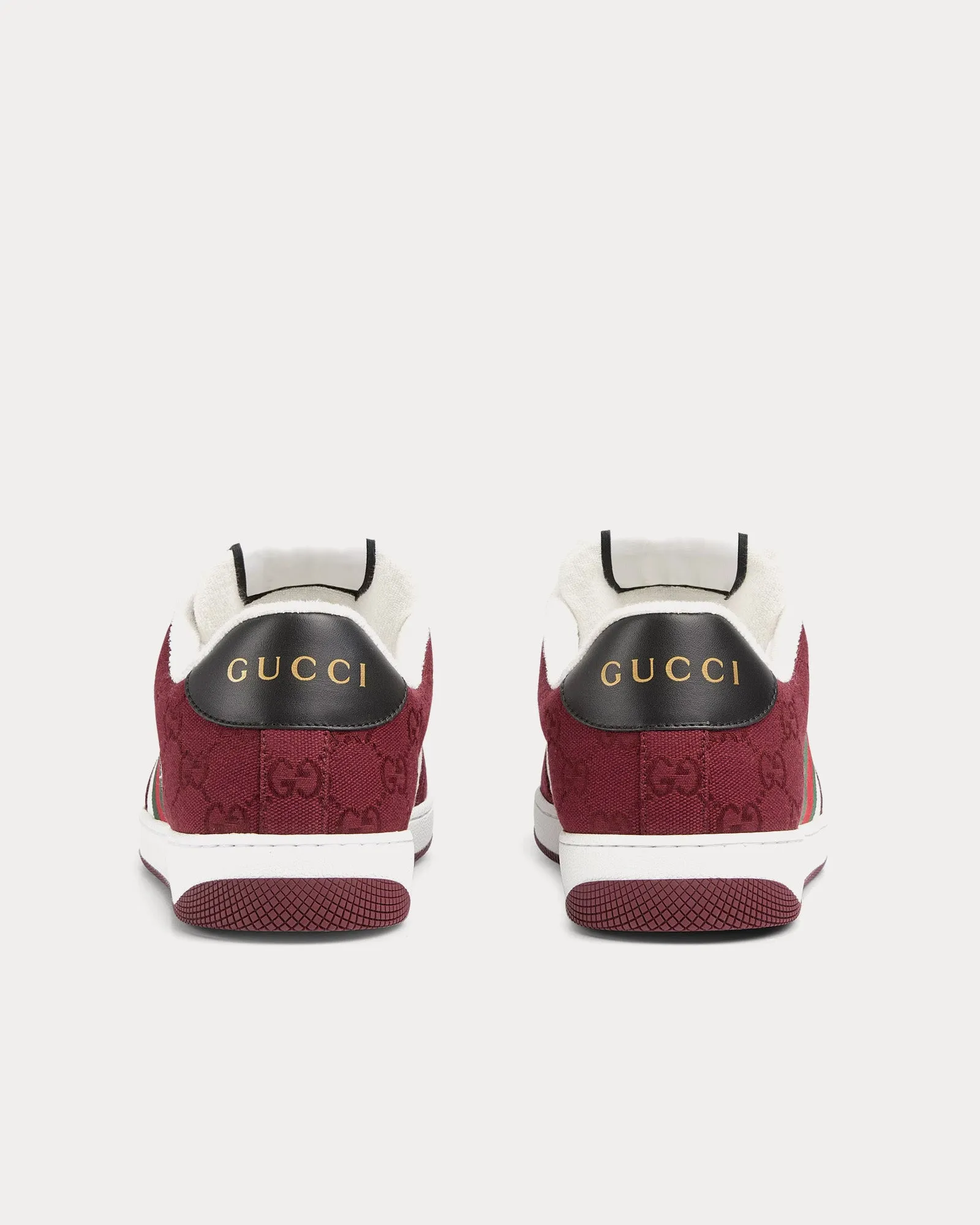 Screener with Rosso Ancora GG Canvas & Web Red / White Low Top Sneakers