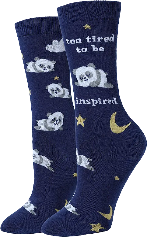 Too Tired to be Inspired Socks