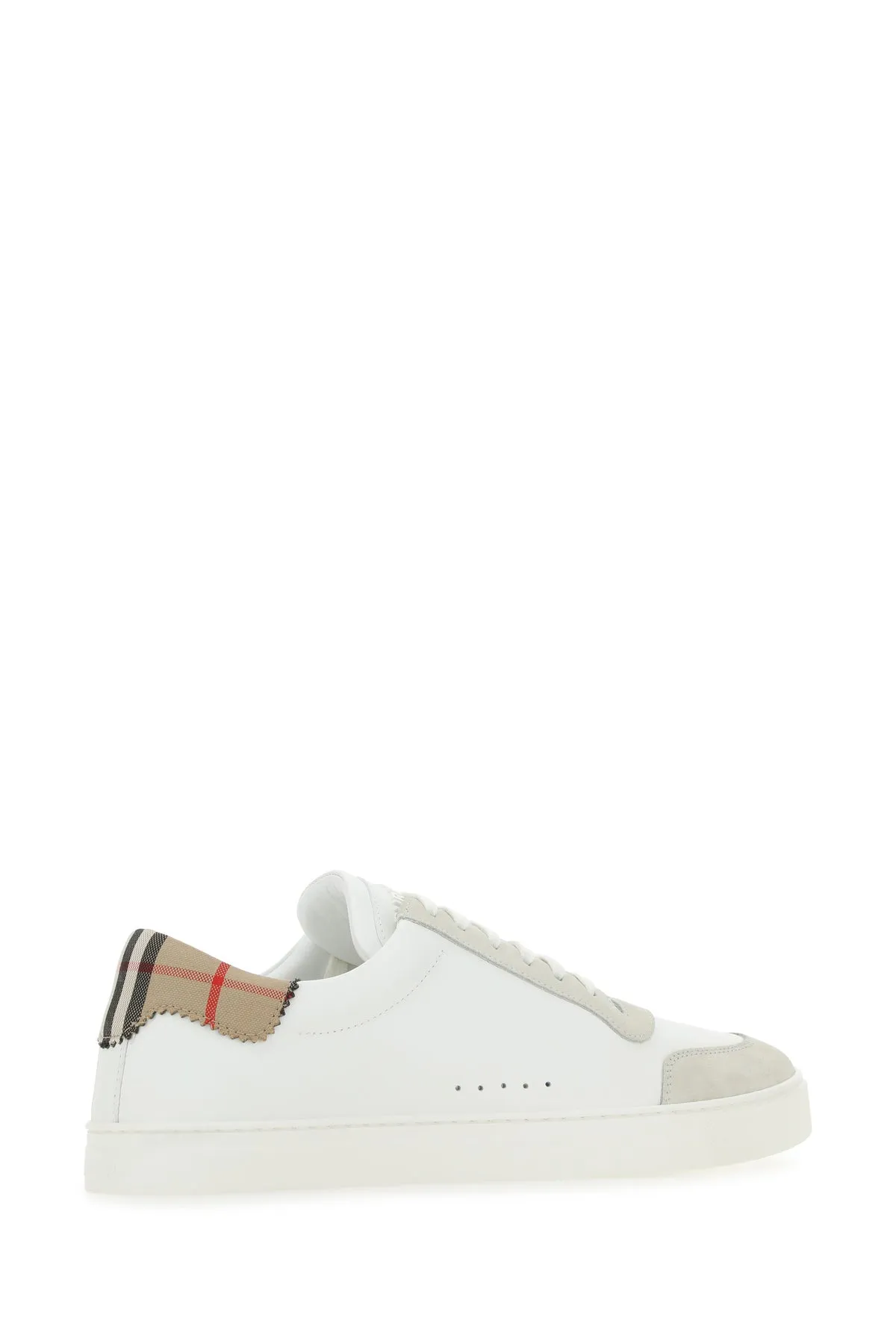 Two-tone leather and suede sneakers