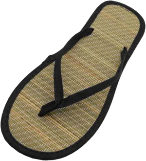 Women's Bamboo-Flip-Flop Summer Beach Sandals Straw Open-Toe Casual Slip on House Slippers