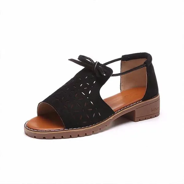 Women's Casual Hollow Roman Strap Sandals 77956350S