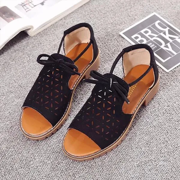 Women's Casual Hollow Roman Strap Sandals 77956350S
