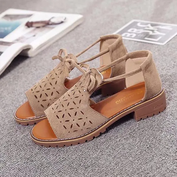 Women's Casual Hollow Roman Strap Sandals 77956350S