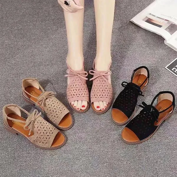 Women's Casual Hollow Roman Strap Sandals 77956350S