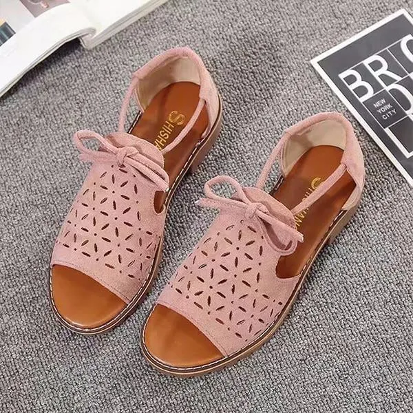 Women's Casual Hollow Roman Strap Sandals 77956350S