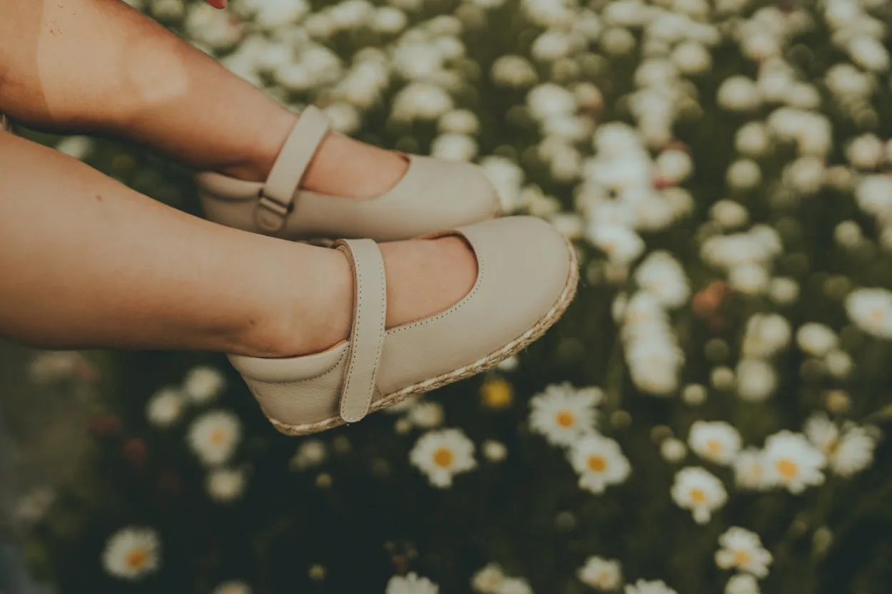 Yina Ballerinas | Ivory Leather